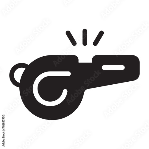 whistle glyph icon