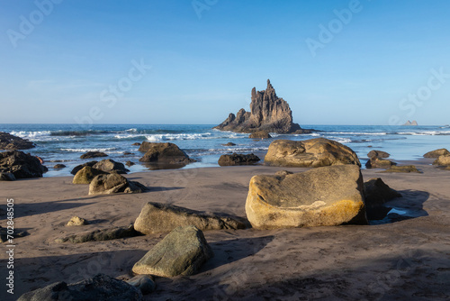 Beach Playa de Benijo on Tenerife