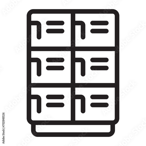 locker line icon