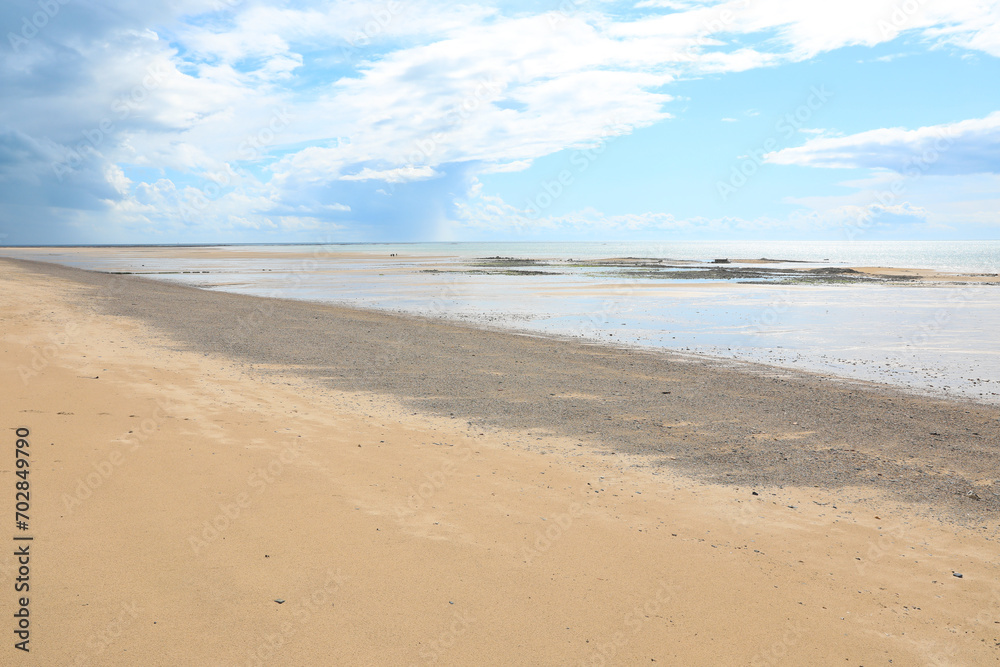 Idyllic sand beach near Granville in Basse Normandie, France