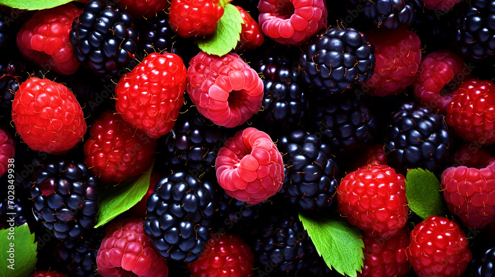 Variety of berries wallpaper - ai generative Variety of berries wallpaper - ai generative