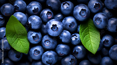 Blue berries in a group wallpaper - ai generative