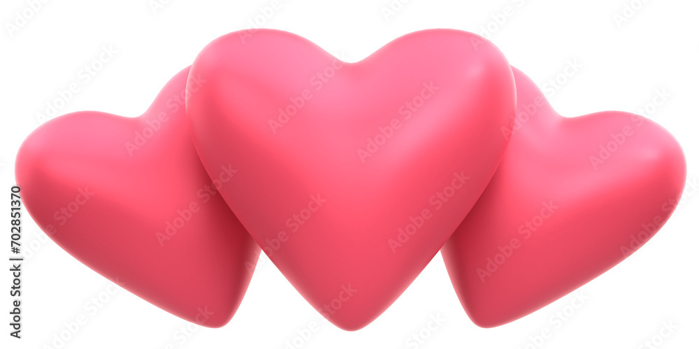 pink three hearts