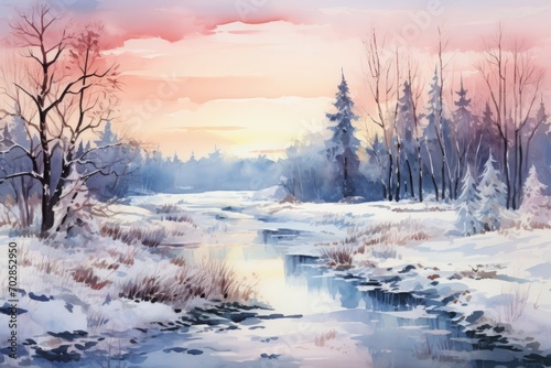Frosty Morning Landscapes - Generative AI © Sidewaypics