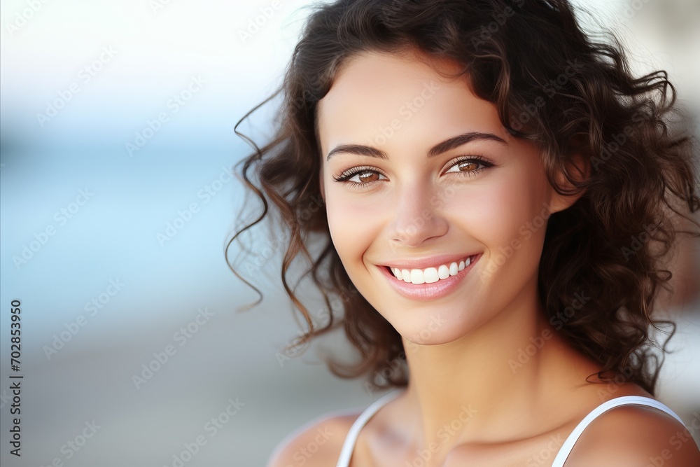 Smiling Woman Receiving Professional Dental Care in the Comfortable Dentists Chair Smiling Woman Receiving Professional Dental Care in the Comfortable Dentists Chair