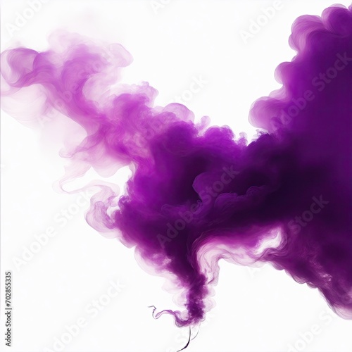 Maroon and Purple smoke cloud on a white background