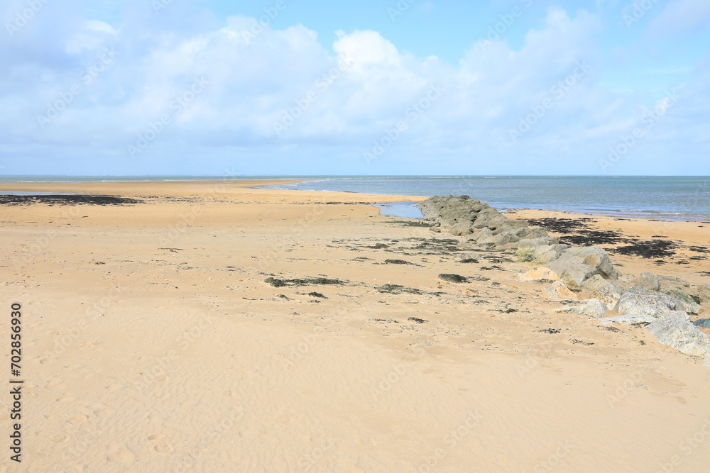 Idyllic sand beach in Ile de Ré, Charente-Maritime, Nouvelle Aquitaine, France