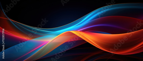 Transparent abstract wave of light in a bright and futuristic design.