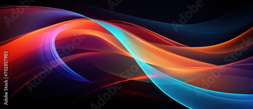 Transparent abstract wave of light in a bright and futuristic design.