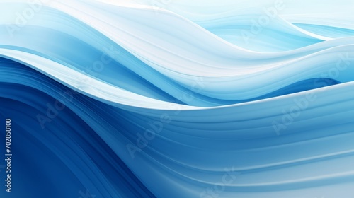 A blue and white background with wavy lines © cac_tus