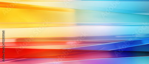 Vibrant, multicolored abstract background with dynamic stripes and a fluid glass-like gradient.