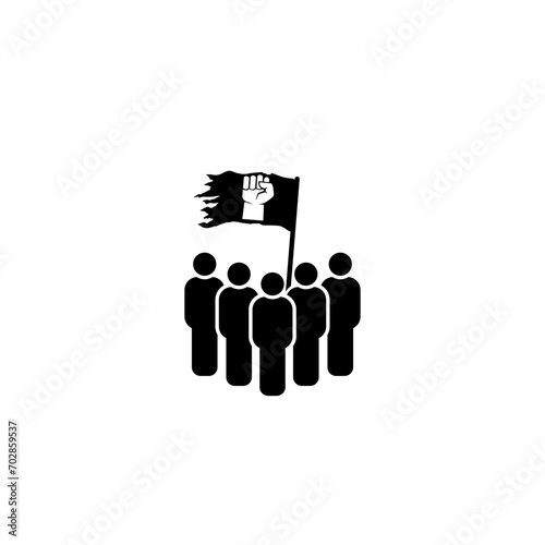 Protest people icon isolated on white background