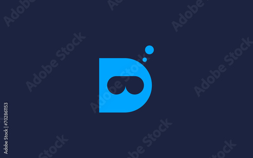 letter d with diver logo icon design vector design template inspiration photo