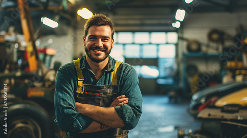 A mechanic in a garage © Anthony