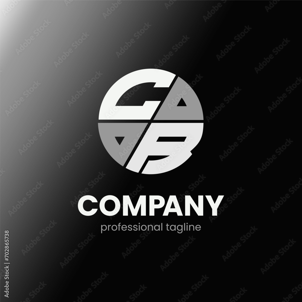 letter CR initial in monochrome flat design circle shape logo vector illustration letter CR initial in monochrome flat design circle shape logo vector illustration