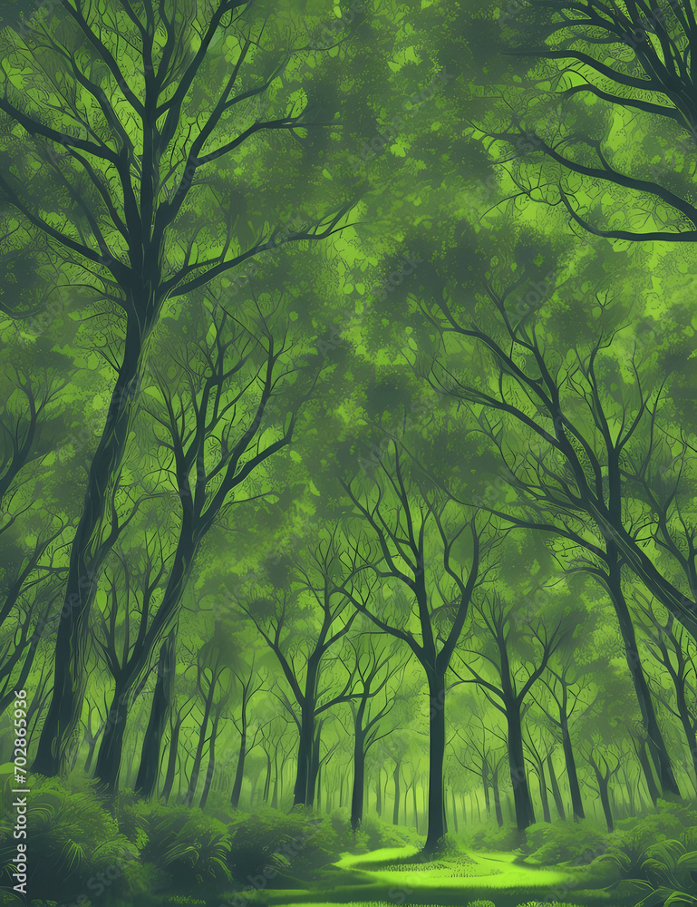 Fototapeta Green Spaces and Patterns