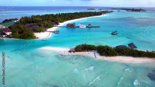 Kudaa Huraa Island - Maldives - Aerial shot over the beautiful holiday island photo