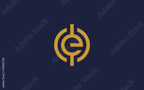 letter e with coin logo icon design vector design template inspiration photo