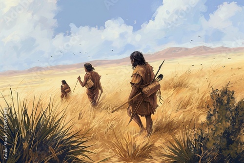 Neolithic Hunter-Gatherers in Search of Food 