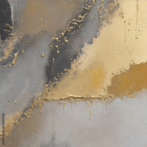 Abstract rough Gray and gold brushstroke texture © Reazy Studio