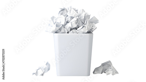 Waste paper bin PNG, Transparent background trash bin, Office garbage can graphic, Recycling receptacle icon, Bin for discarded papers image, Disposal container illustration