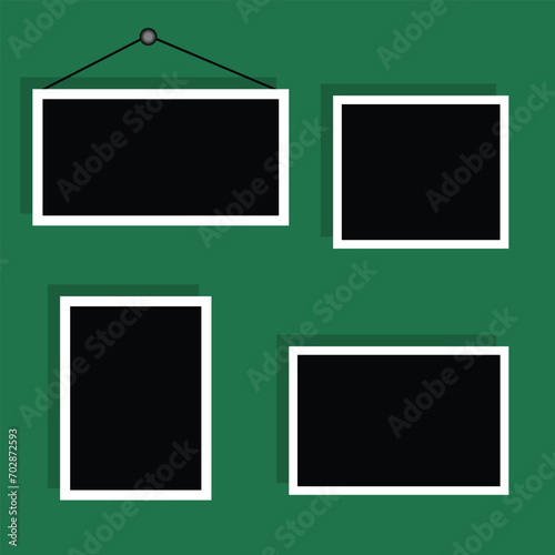 Vector frame for photos and pictures, photo collage, photo puzzle. Templates collage frames for photo or illustration. Vector Mood Board Branding 1 2 3 4