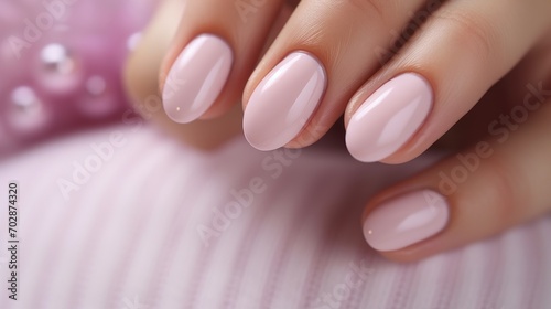 Aesthetic women s nails  manicure