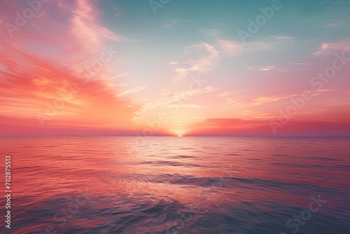 Beautiful seascape. Sunset over the sea. Nature composition  AI Generated