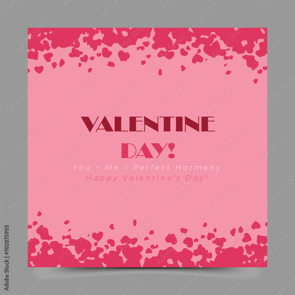 Happy Valentine's day social media banner template