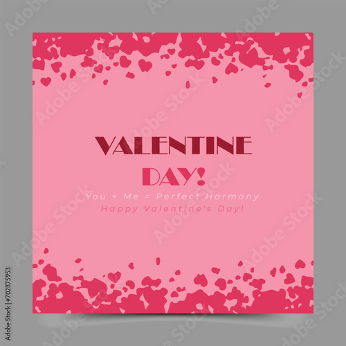 Happy Valentine's day social media banner template