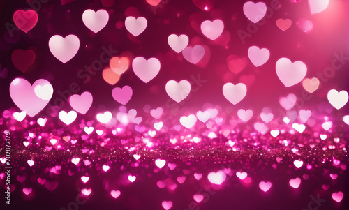 pink red violet hearts, heart bokeh background, valentine's day, happy love feeling, canfeti glitter heart, shiny beautiful hearts, romantic heart background, love dream, bokeh fantasy dream love