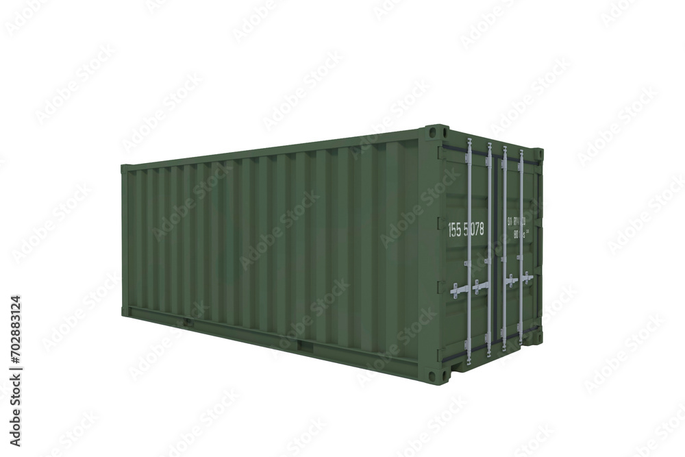 Cargo container isolated on transparent background, For logistics and sea transportation, 3d Illustration, 3d rendering Cargo container isolated on transparent background, For logistics and sea transportation, 3d Illustration, 3d rendering