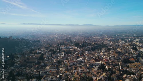 Aerial View Of La Alhambra In Andalucia