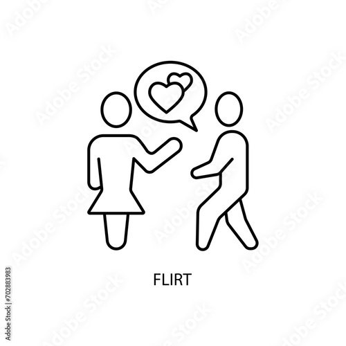 flirt concept line icon. Simple element illustration. flirt concept outline symbol design.