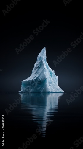 A Majestic Iceberg Drifting on Glistening Waters © cac_tus