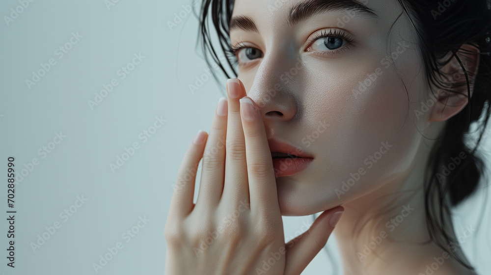 A model woman portrait in light shades ultra detailed A model woman portrait in light shades ultra detailed