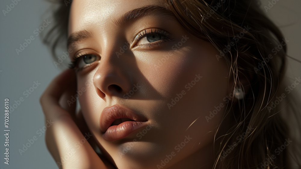 A model woman portrait in light shades ultra detailed A model woman portrait in light shades ultra detailed