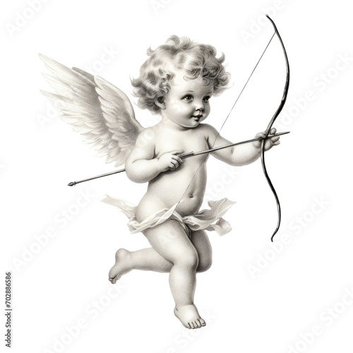 illustration of cupid isolated on white or transparent background
