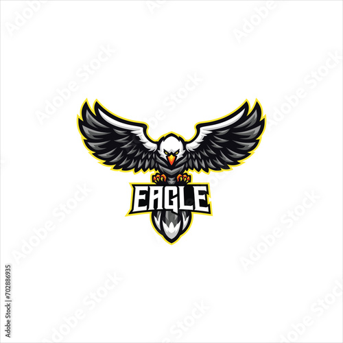 eagle esport mascot design logo © toha