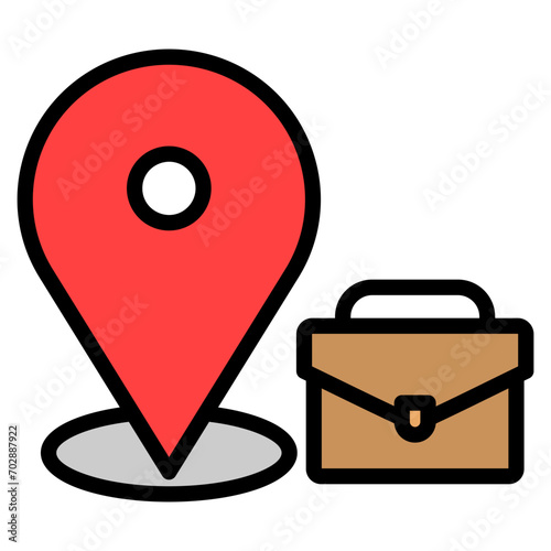 Work Location Icon Element For Design