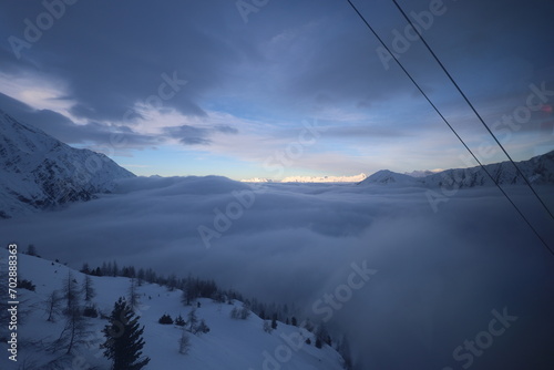 ciel, nature, nuage, neige