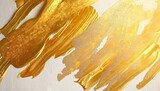 grunge gold and bronze glitter color smear painting on white abstract glow shiny background