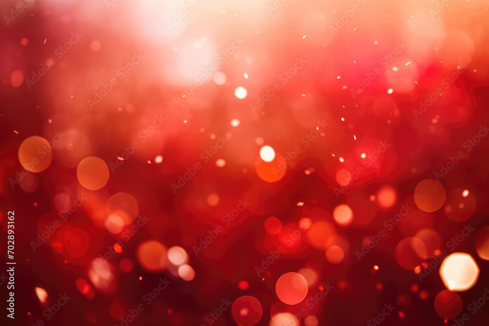 Abstract picture of the beautiful red and golden bokeh background