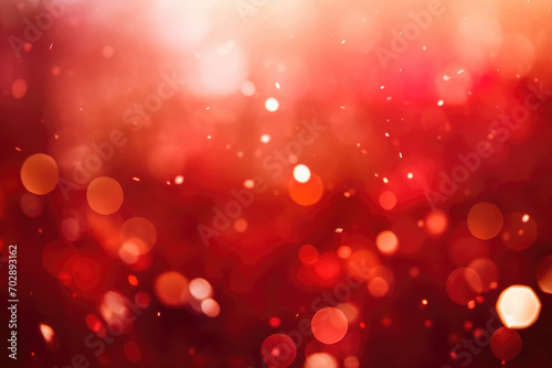Abstract picture of the beautiful red and golden bokeh background