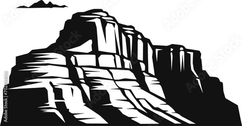 Grand Canyon vector logo. Vector and illustration. AI generated illustration.