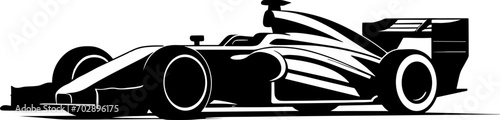 Fastest racecar vector F1 formula 1 car vector detail a high speed car. AI generated illustration. photo