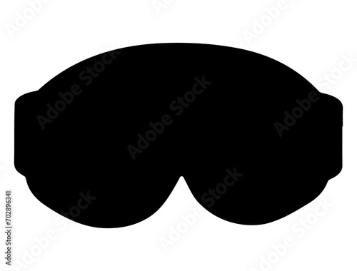 Swimmer goggles silhouette vector art white background photo