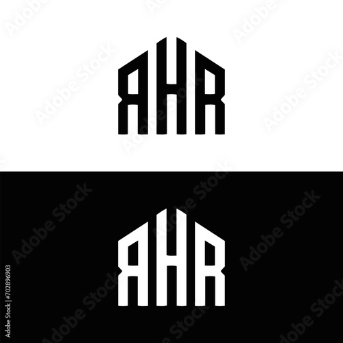 RHR logo. RHR set , R H R design. White RHR letter. RHR, R H R letter logo design. Initial letter RHR letter logo set, linked circle uppercase monogram logo. R H R letter logo vector design.	
 photo