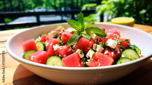 refreshing summer fruit and berry salad.