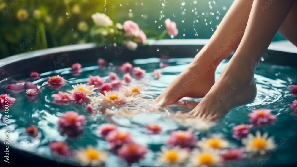 n’Esperienza di Benessere con un Trattamento al Piede in una Spa, Tra Fiori Aromatici e Acqua Lenitiva n’Esperienza di Benessere con un Trattamento al Piede in una Spa, Tra Fiori Aromatici e Acqua Lenitiva